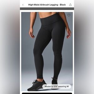 ALO Yoga Airbrush High-Waist Black Leggings